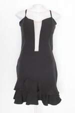 Vestido dirosy feminino preto com Babado e Tule