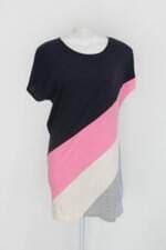 Blusa alongada uniqlo feminina bicolor