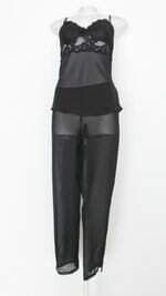 Conjunto duloren feminino preto com Bojo e Transparência