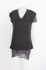 Blusa zara feminina cinza com Forro