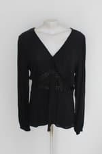 Blusa c&a feminina preta com Renda