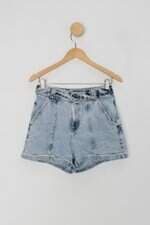 Shorts renner feminino azul com cinto