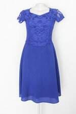 Vestido feminino azul com Renda