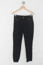 Calça de tecido feminina preta 