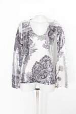 Blusa ton age jeans feminina estampado com Paetê