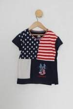 Camiseta Infantil disney estampada com bordado