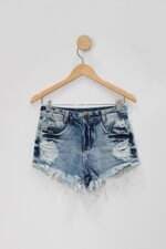 Shorts jeans feminino azul