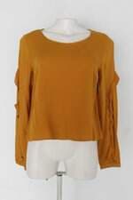 Blusa hering feminina amarela com Babado