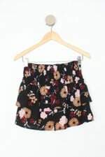 Saia lab feminina estampada com Babado