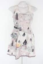 Vestido antix feminino estampado com Pregas