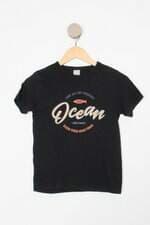 Camiseta Infantil hering preta com Silk