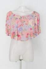 Blusa Ciganinha feminina estampada com Sobreposição