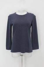 Blusa casual street feminina azul listrada