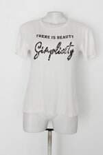 Blusa feminina branca com Silk e Paetê