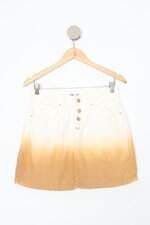 Saia Jeans marisa  feminina branca com Degradê