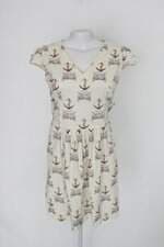 Vestido antix feminino creme  estampado