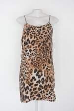 Vestido lorena vieira feminino estampa animal print com Forro