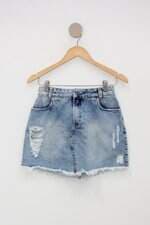Saia displicent feminina azul