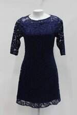 Vestido feminino azul com Renda