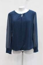 Blusa criatiff feminino azul com Transparência e Forro