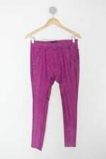 Calça de tecido nosh! deluxe feminina rosa  estampada com Cós com elástico