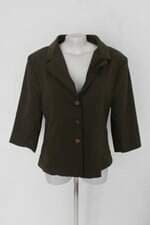 Blazer barred´s feminino verde com Forro e Ombreira