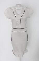Vestido feminino off-white com Vivo