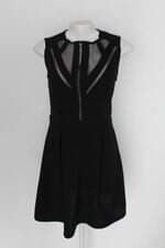 Vestido izally feminino preto com Corte à laser