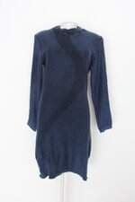 Vestido feminino azul com Recortes