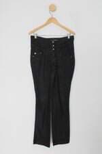Calça Jeans loony feminina preto com Bordado