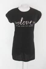 Camisola feminina estampada preta 