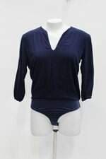 Body feminino azul com Recortes