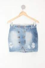 Saia Jeans 23° graus feminina azul