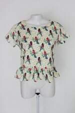 Blusa feminina estampada com Peplum