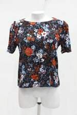 Blusa feminina preta estampada