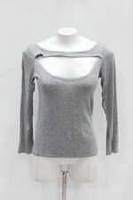 Blusa feminina cinza com Recorte