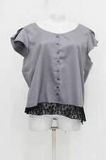 Blusa feminina cinza com Renda