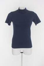 Blusa canelada feminina azul