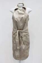 Vestido le lis blanc feminino bege com Forro 