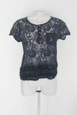Blusa hollister feminina azul com Transparência