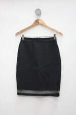 Saia innocence feminina preto com Tule na barra