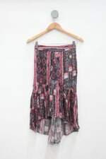 Saia dress feminina estampado com Barra Mullet