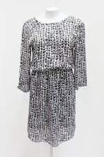 Vestido feminino estampado com Cós com elástico