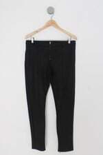 Calça couro fake  dress feminina preto