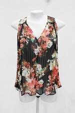 Blusa feminina estampada com Plissado