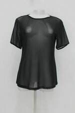 Blusa feminina preta com Transparência