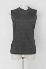 Blusa holin stone feminina preta com fios metalizados 
