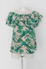 Blusa Ciganinha feminina estampada com Sobreposição