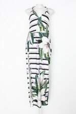 Vestido feminino estampado com Fenda e Meio forro