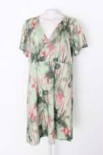 Vestido quintess feminino verde estampado